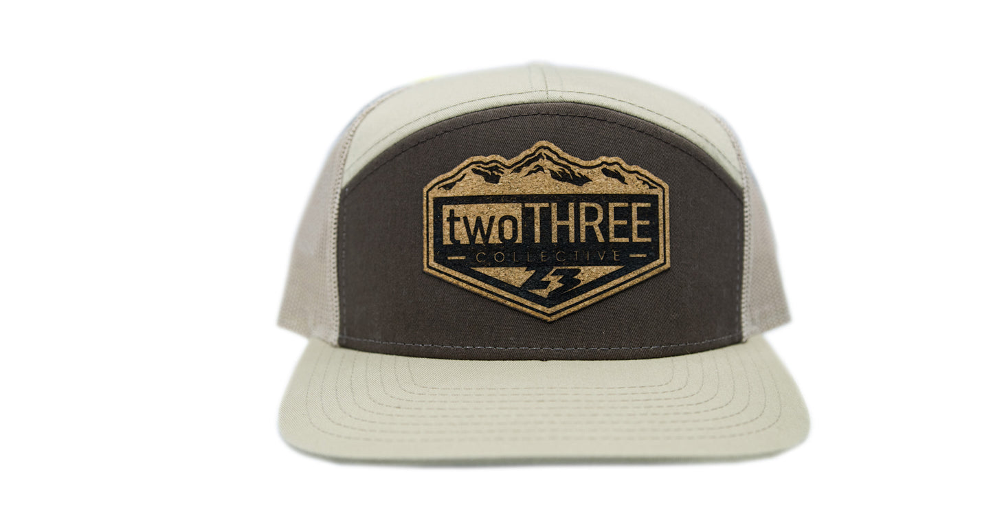 Khaki Corkz Seven-Panel Trucker