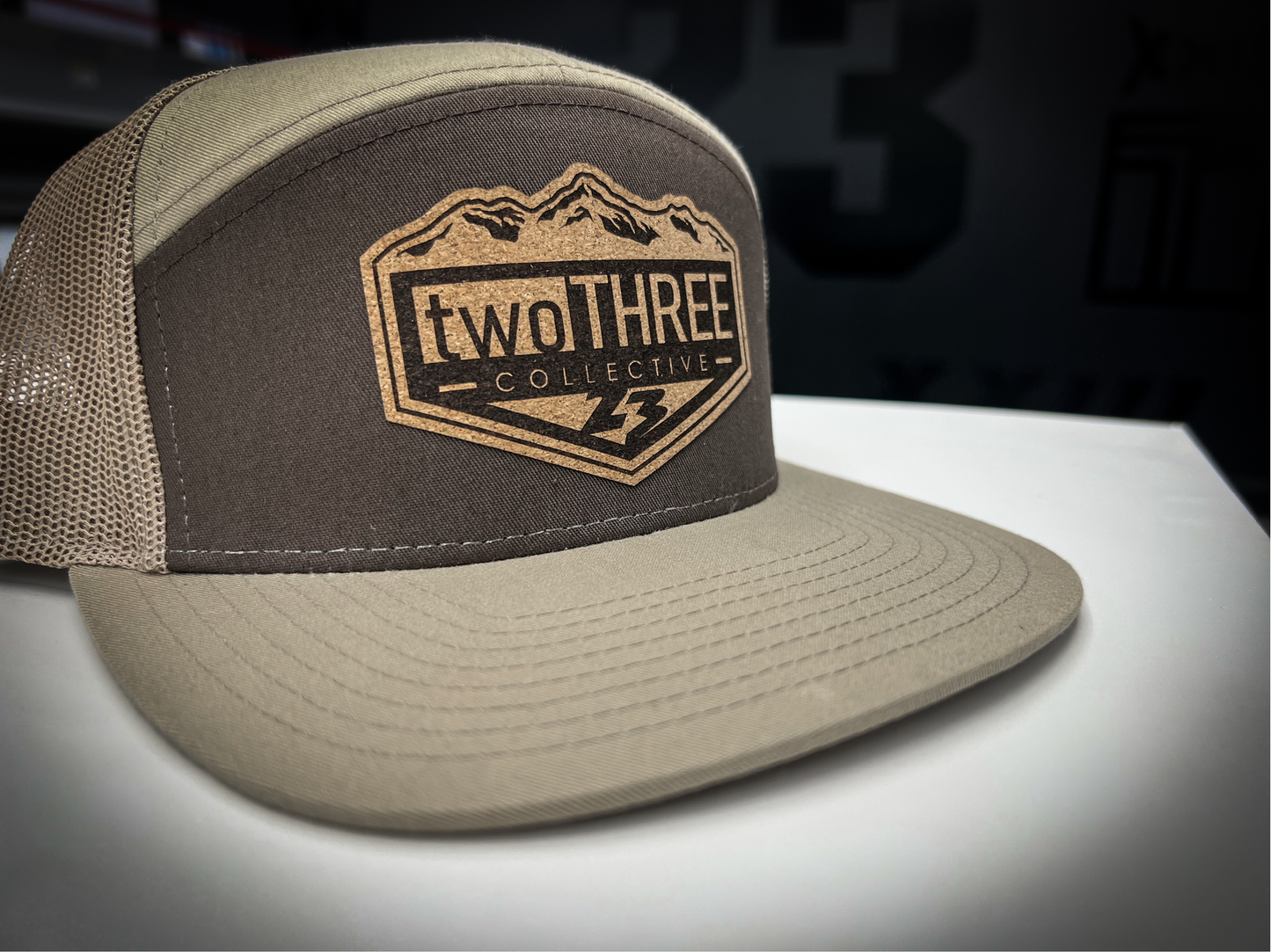 Khaki Corkz Seven-Panel Trucker